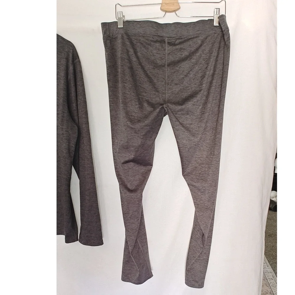 Savane Thermal Base Layer Set‎ Mens XL Gray Heather Long Sleeve Top Tights